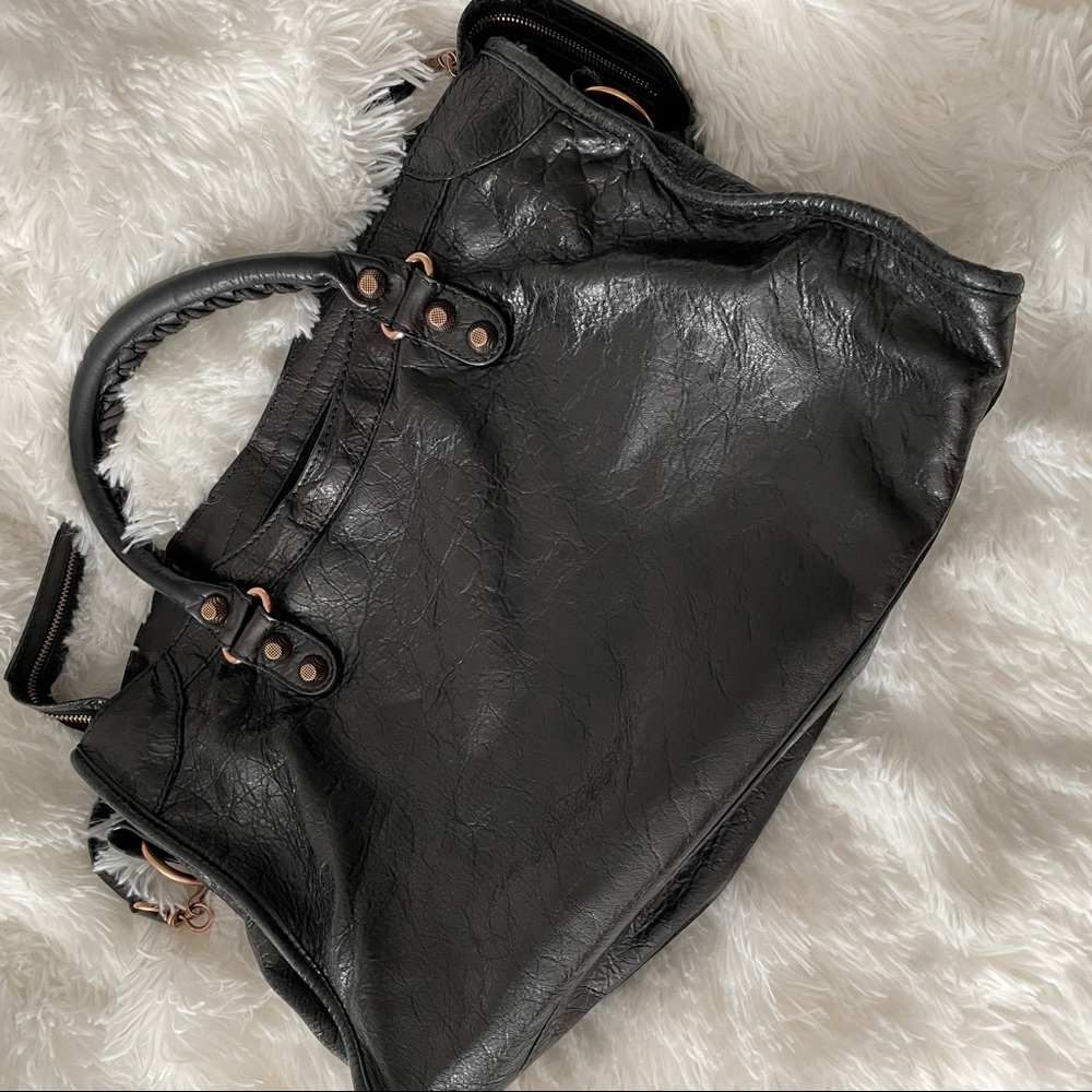 Balenciaga Black Giant 12 Rose Gold City Bag - Picture 2 of 9
